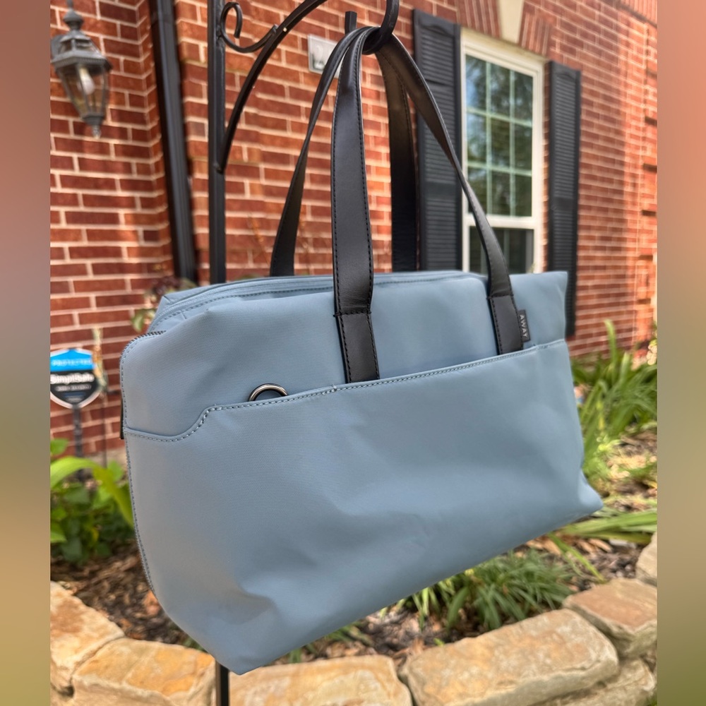 Away Everywhere Travel bag in Coast Blue with strap NWT